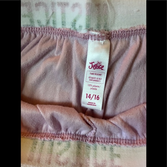 JUSTICE 2 piece Pajama - Picture 4 of 6